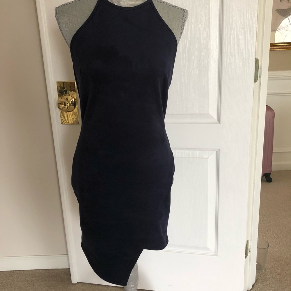 Faux suede Dark blue dress size medium